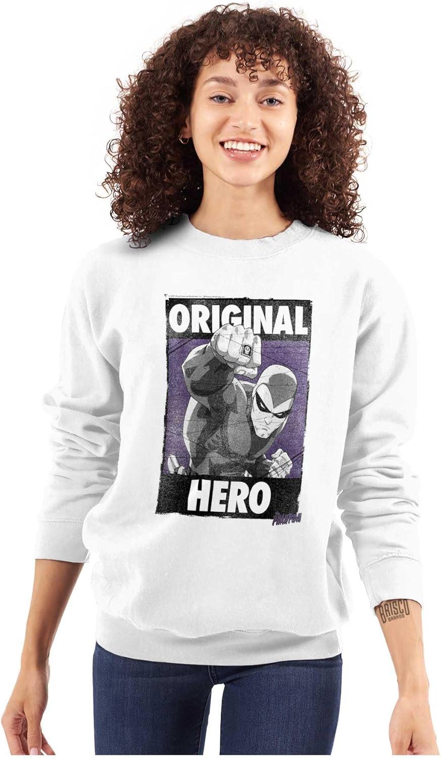 imageBrisco Brands the Phantom Original Hero Superhero Sweatshirt for Men or WomenWhite