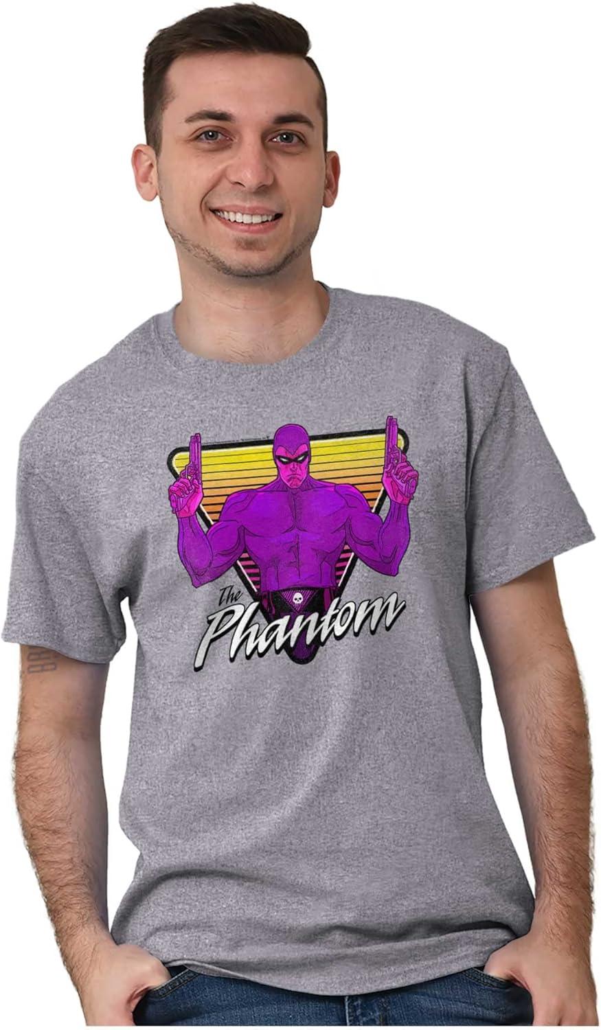 imageThe Phantom Vintage Superhero Graphic T Shirt Men or WomenSport Grey