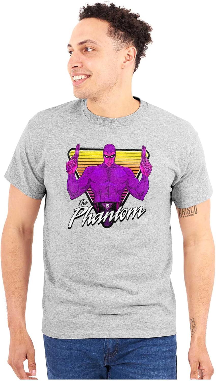 imageThe Phantom Vintage Superhero Graphic T Shirt Men or WomenSport Grey