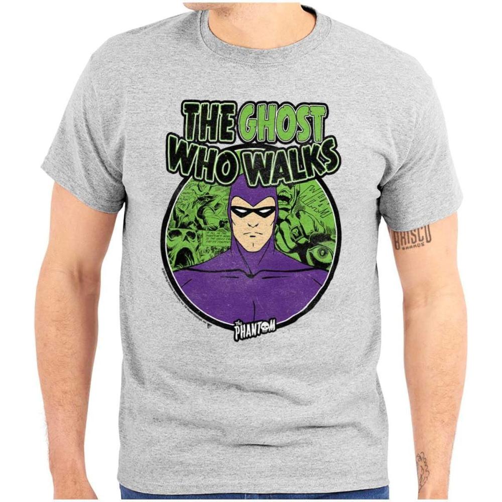 imageBrisco Brands The Phantom Ghost Who Walks Graphic T Shirt Men or WomenSport Grey