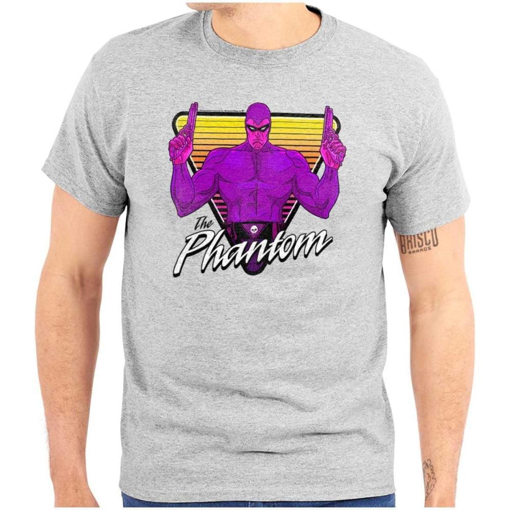 imageThe Phantom Vintage Superhero Graphic T Shirt Men or WomenSport Grey