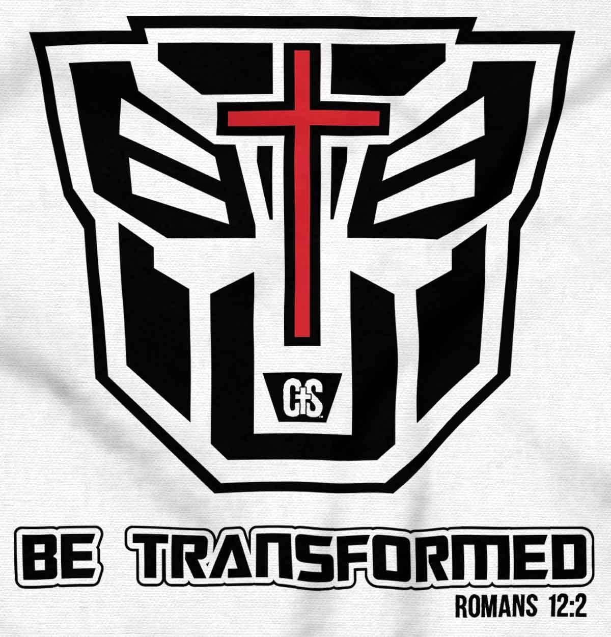 imageBrisco Brands Christian Bible Verse Be Transformed Hoodie Sweatshirt Women MenWhite