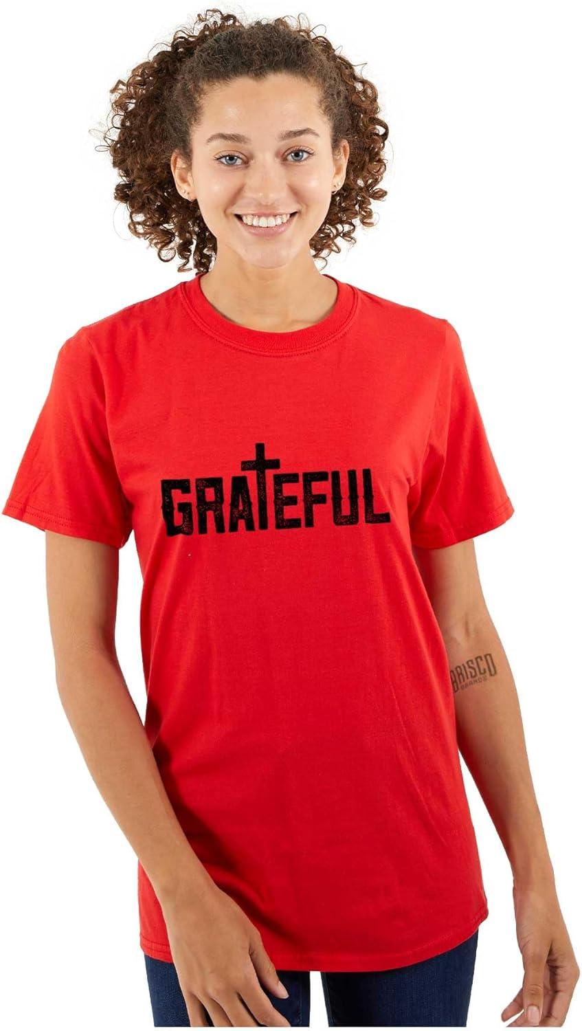 imageGrateful Thankful Christian Jesus Graphic T Shirt Men or WomenRed