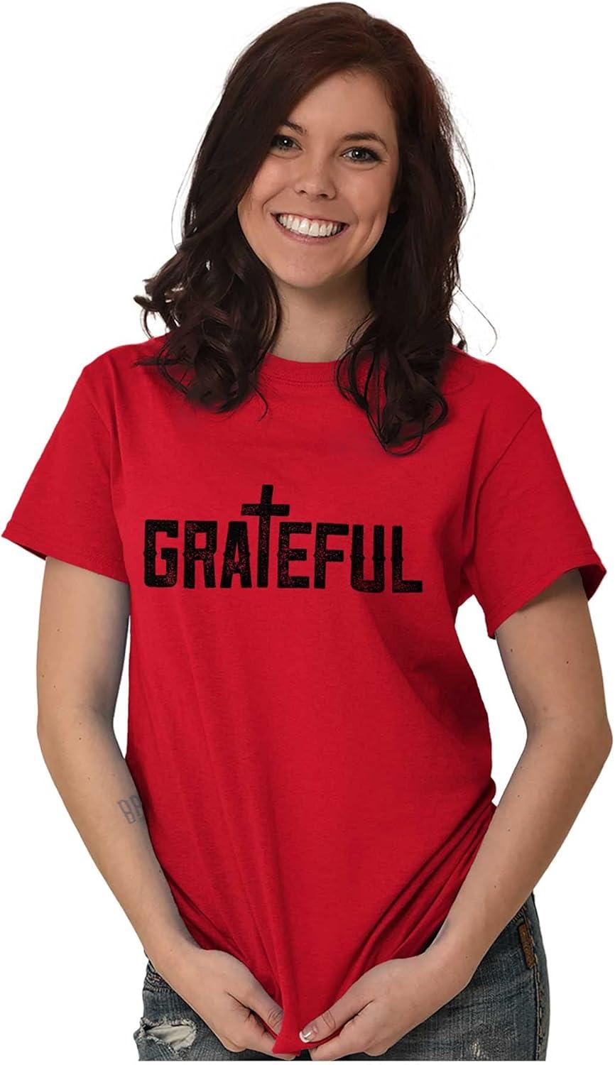 imageGrateful Thankful Christian Jesus Graphic T Shirt Men or WomenRed