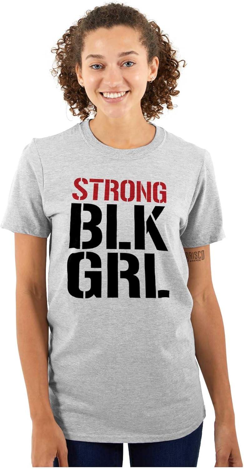 imageStrong BLK Girl Dope Black Queens Womens Graphic T Shirt TeesSport Grey
