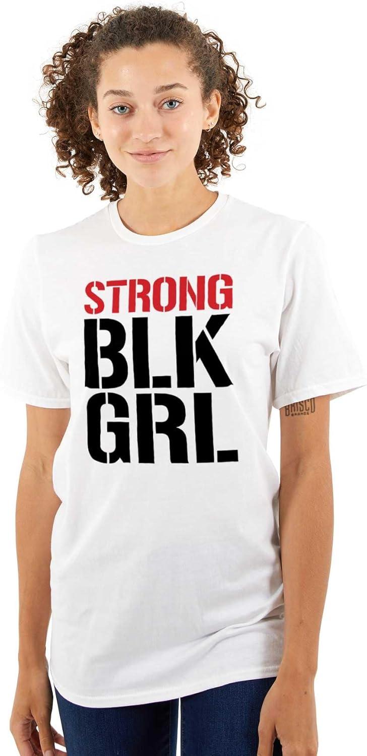 imageStrong BLK Girl Dope Black Queens Womens Graphic T Shirt TeesWhite