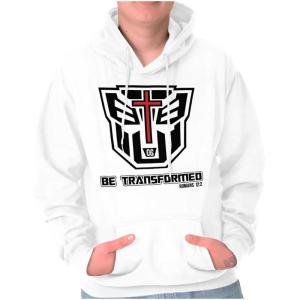 Brisco Brands Christian Bible Verse Be Transformed Hoodie Sweatshirt Women Men(White)