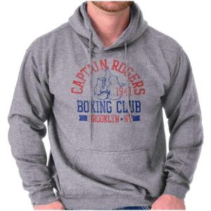 Brisco Brands Captain Rogers 1941 Boxing Club NY Hoodie Sweatshirt Women Men(Sport Grey)