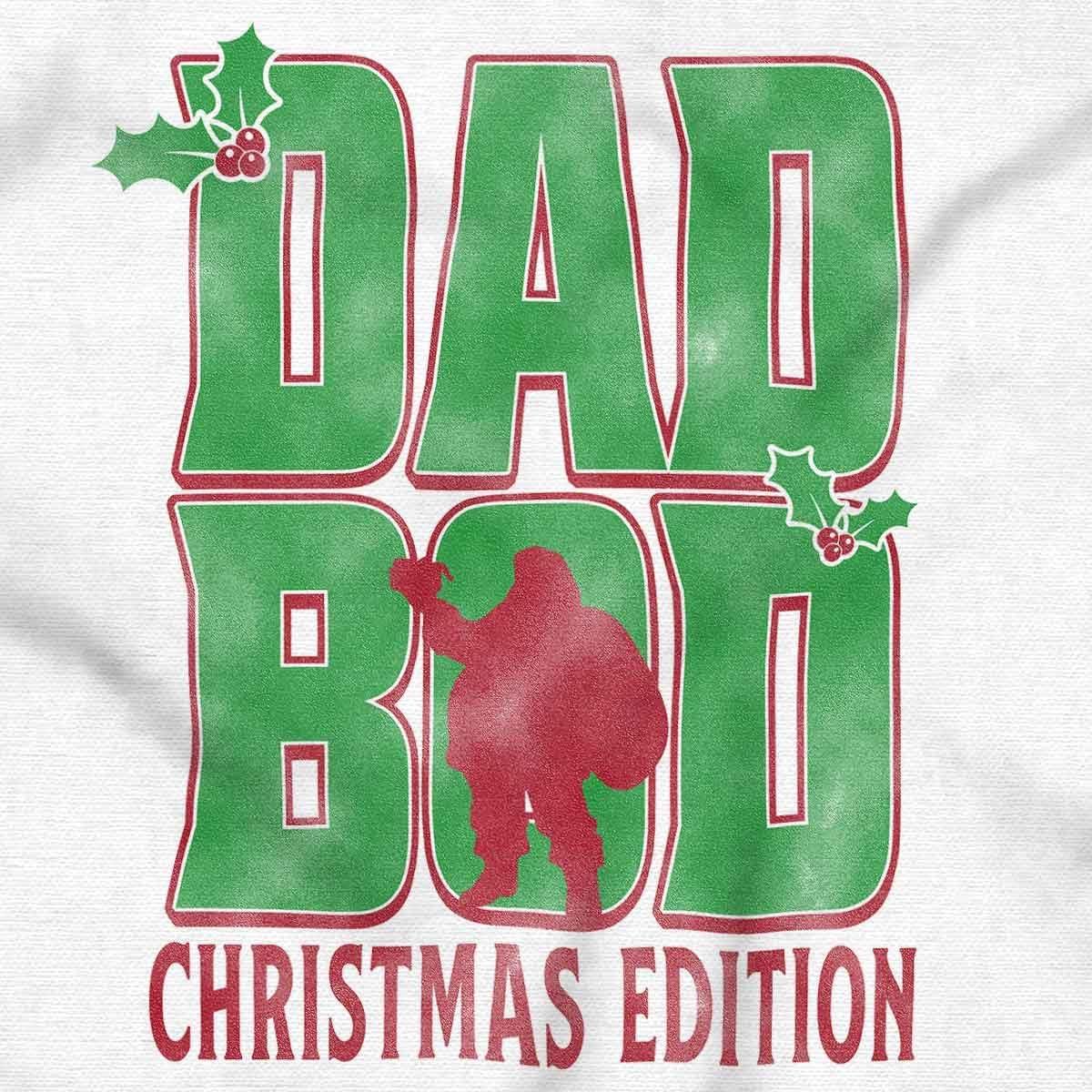 imageBrisco Brands Funny Dad Bod Christmas Edition Mens Crewneck SweatshirtWhite