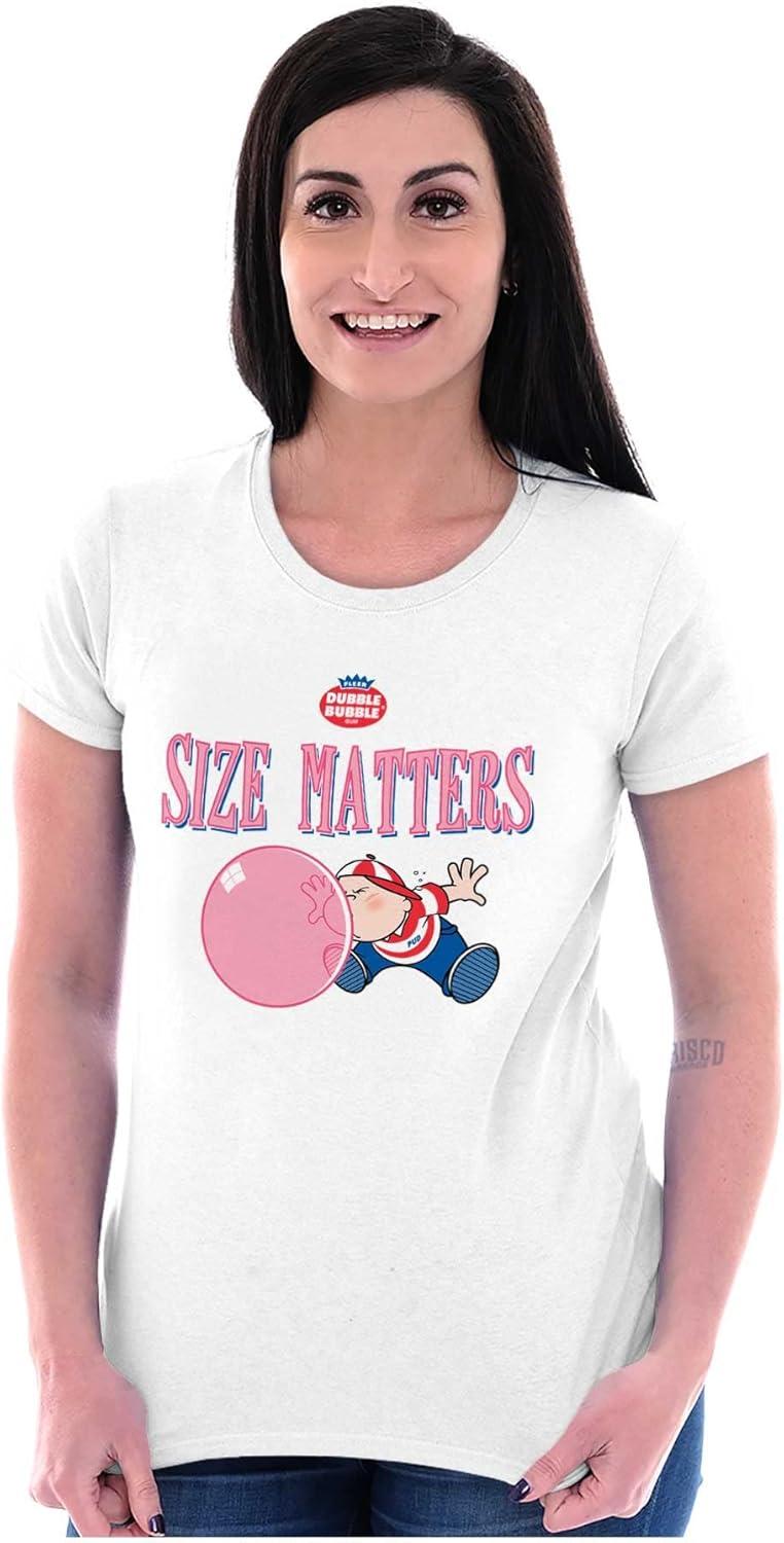 imageDubble Bubble Size Matters Joke Womens Slim Fit Graphic Tee