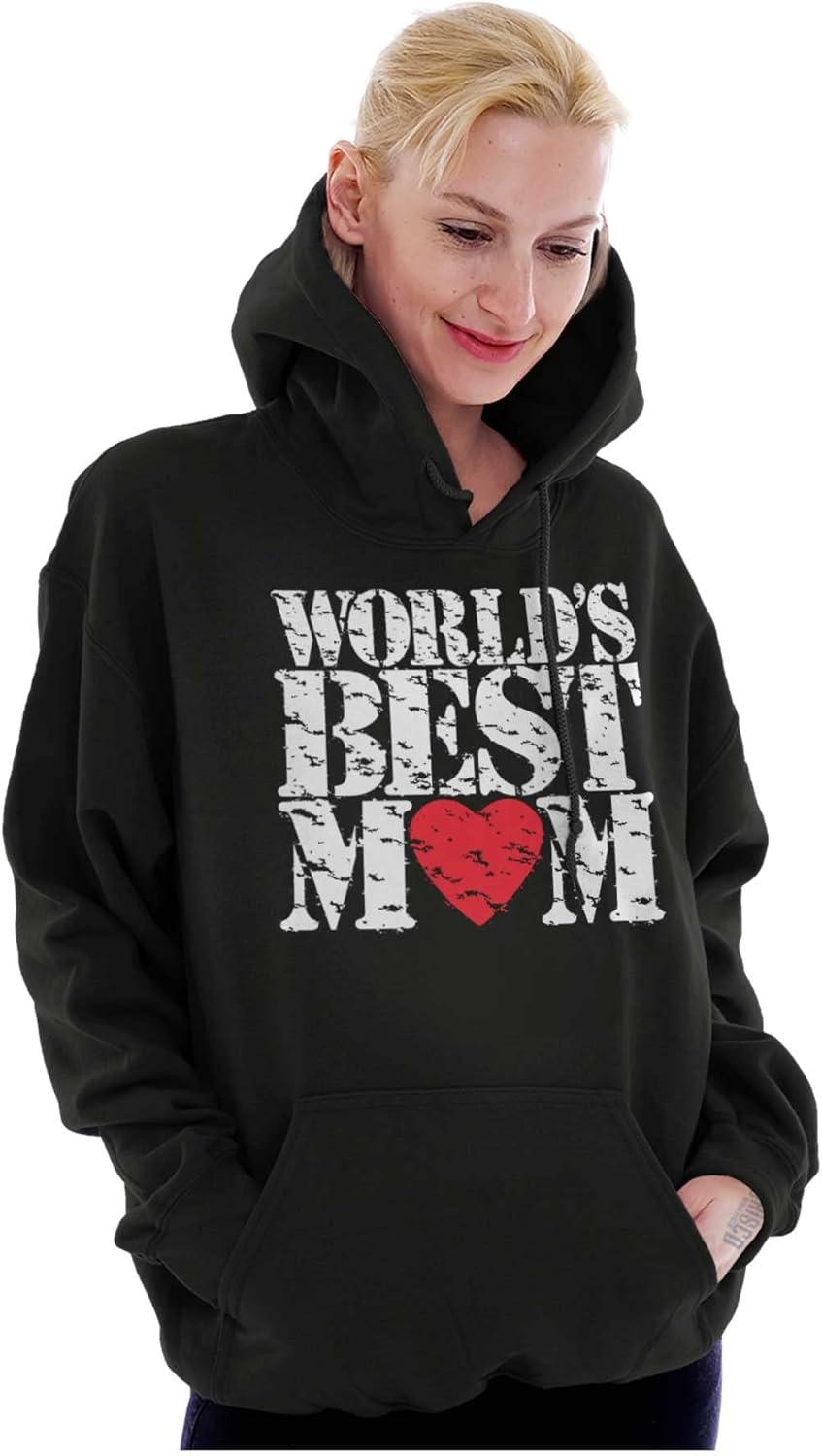 imageBrisco Brands Worlds Best Mom Cool Mothers Day Hoodie Sweatshirt WomenBlack