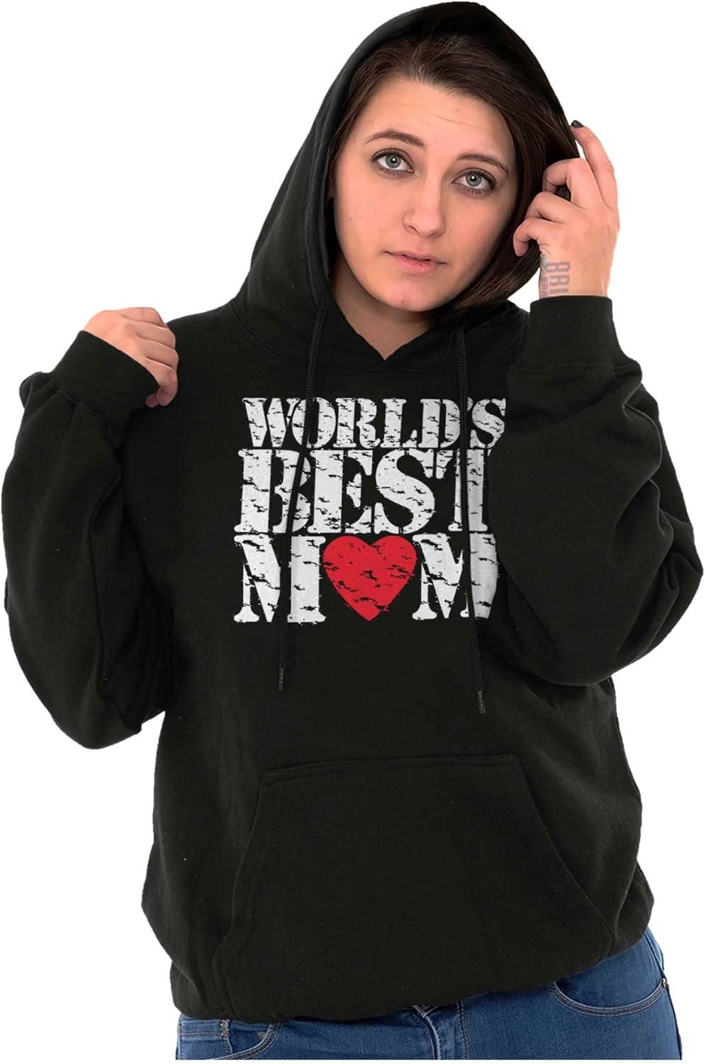 imageBrisco Brands Worlds Best Mom Cool Mothers Day Hoodie Sweatshirt WomenBlack