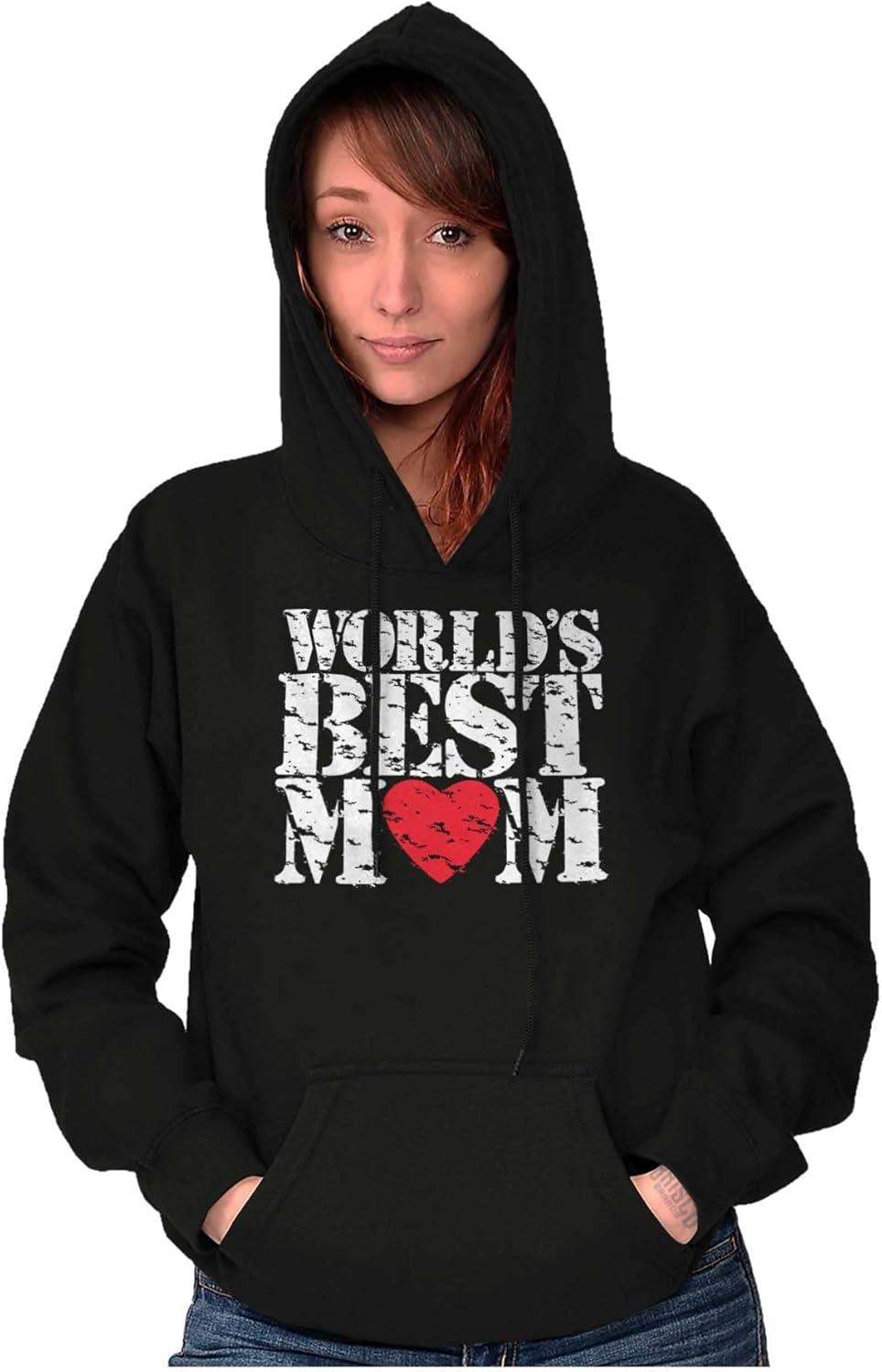 imageBrisco Brands Worlds Best Mom Cool Mothers Day Hoodie Sweatshirt WomenBlack