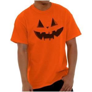 Classic Halloween Pumpkin Costume Graphic T Shirt Men or Women(Orange)