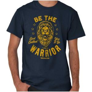 Be The Warrior God Called You to Be Mens Graphic T Shirt Tees(Navy)