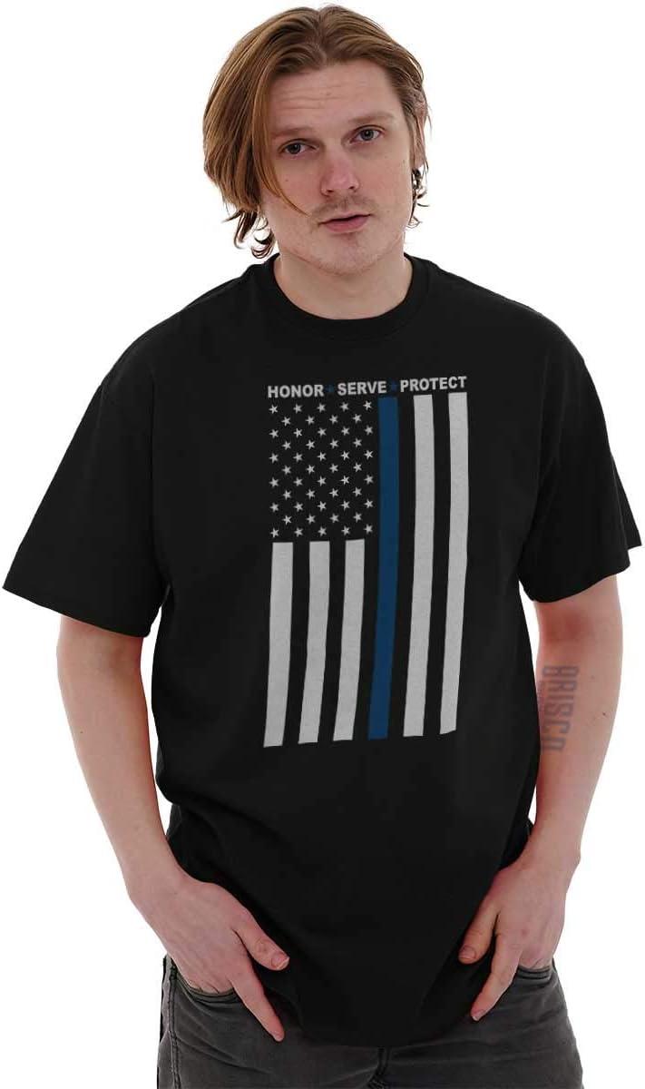imageBrisco Brands Heroes Wear Blue Police Supporter Graphic T Shirt Men or WomenBlack