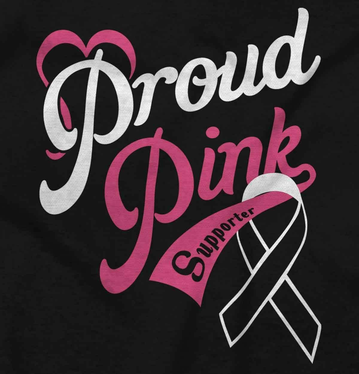 imageProud Pink Breast Cancer Supporter Womens Graphic T Shirt TeesBlack