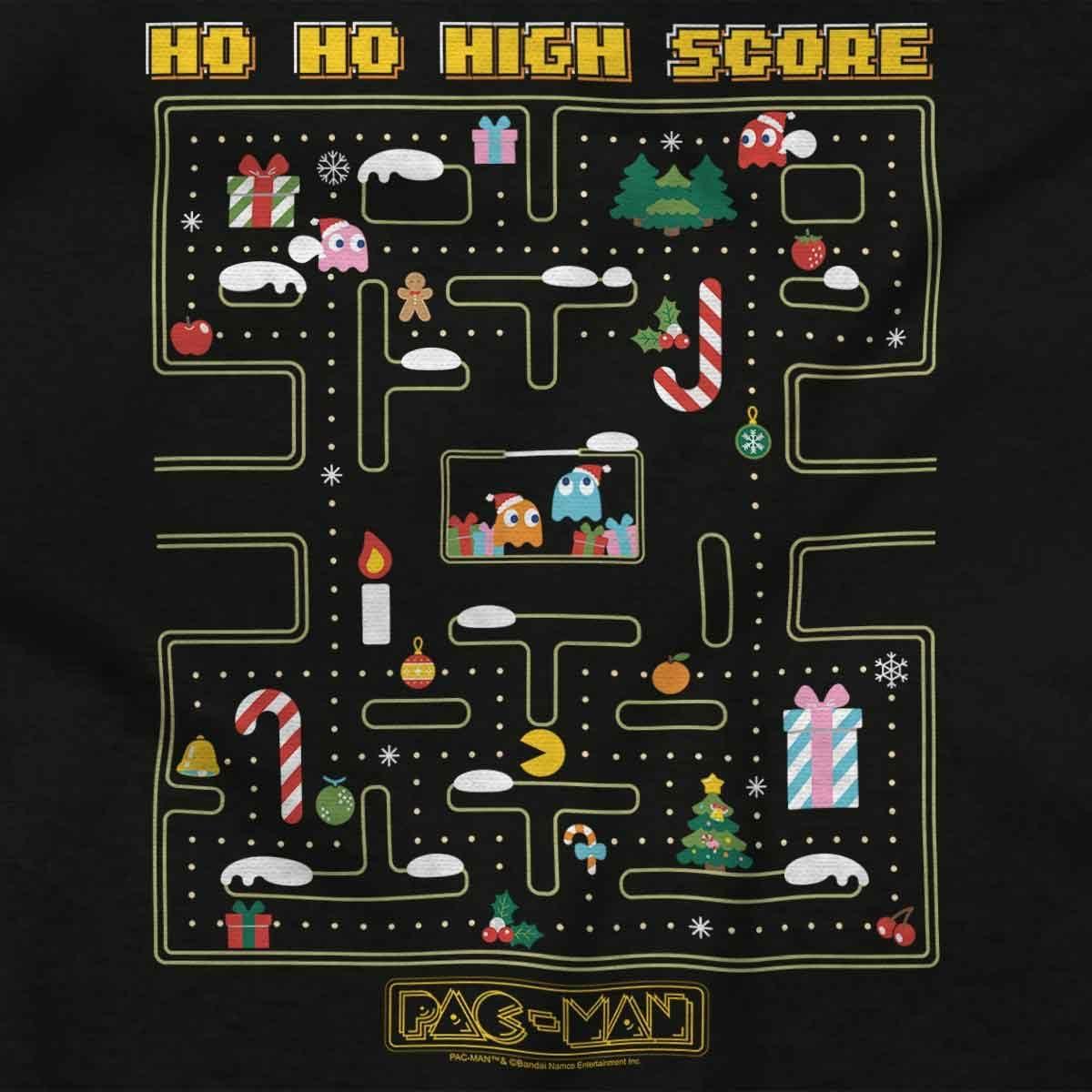 imageBrisco Brands PACMAN Christmas Maze Video Game Baby Romper Boys or GirlsBlack