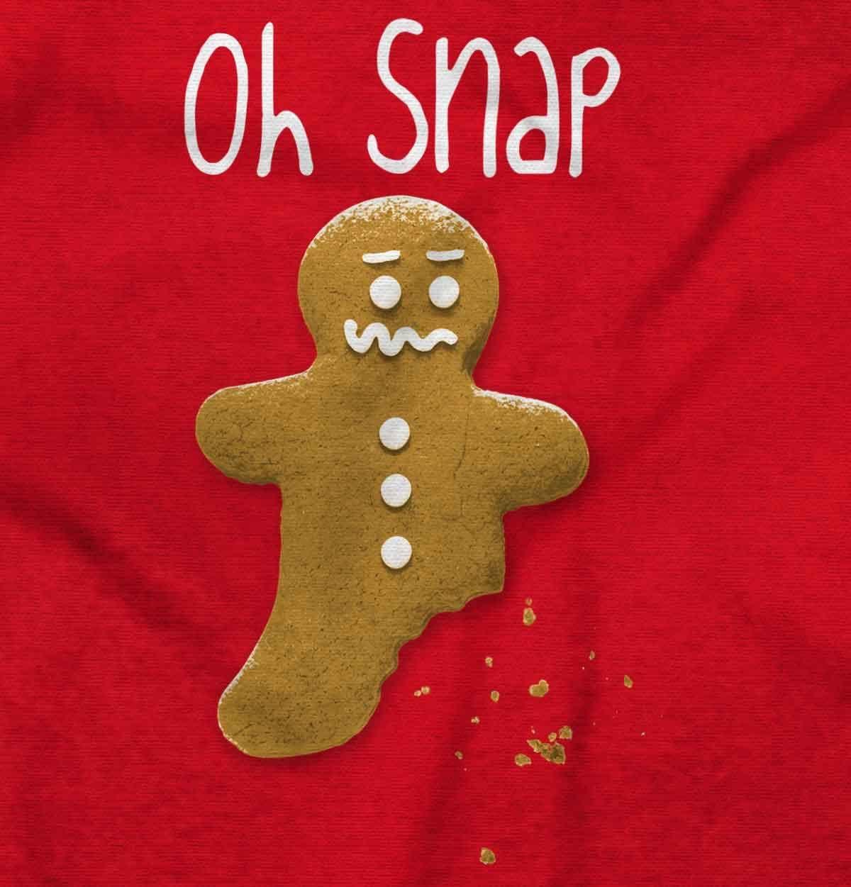 imageChristmas Oh Snap Gingerbread Graphic T Shirt Men or WomenRed