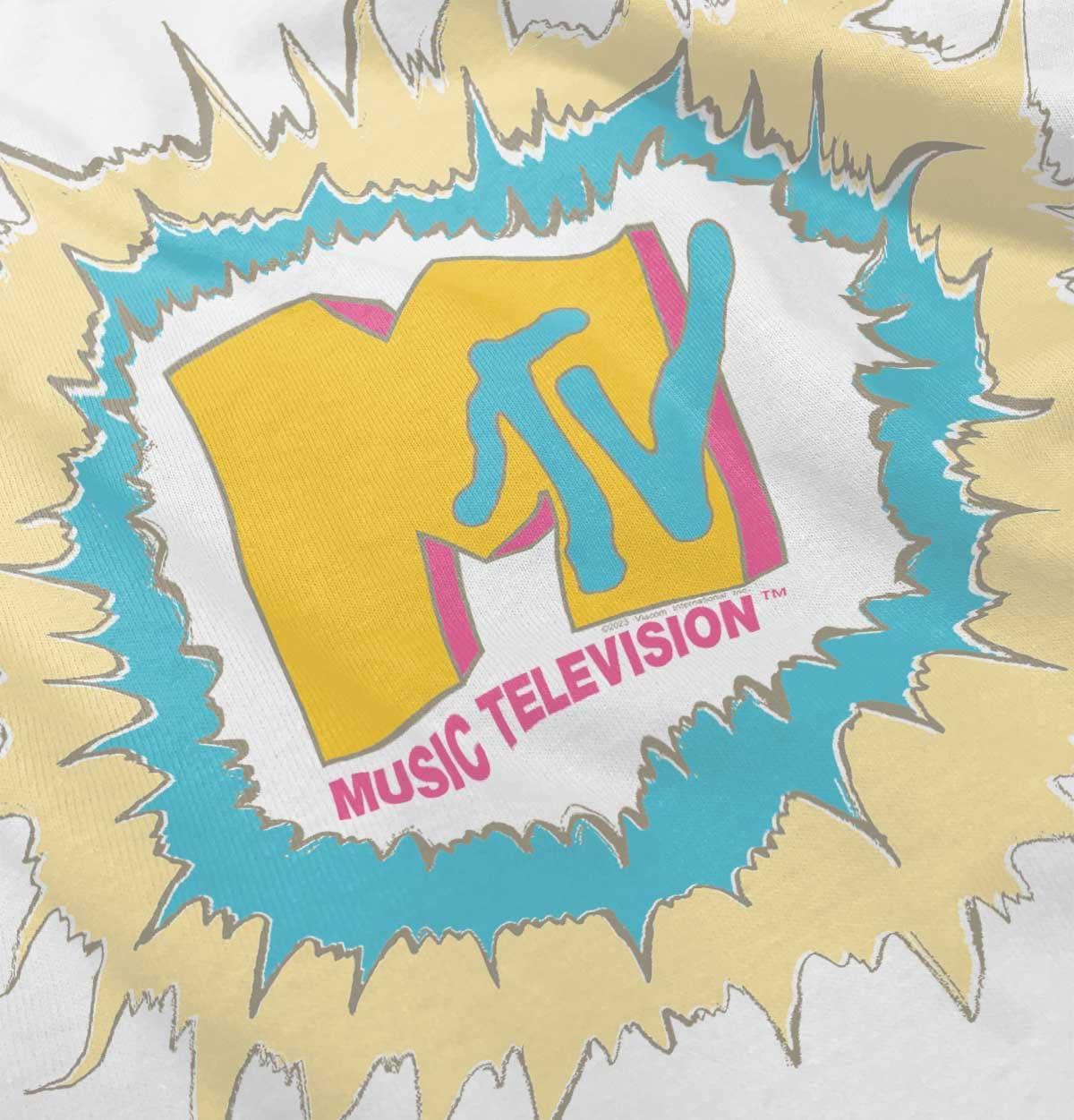 imageRetro Classic MTV Logo Explosion Toddler Boy Girl T ShirtWhite