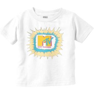 Retro Classic MTV Logo Explosion Toddler Boy Girl T Shirt(White)
