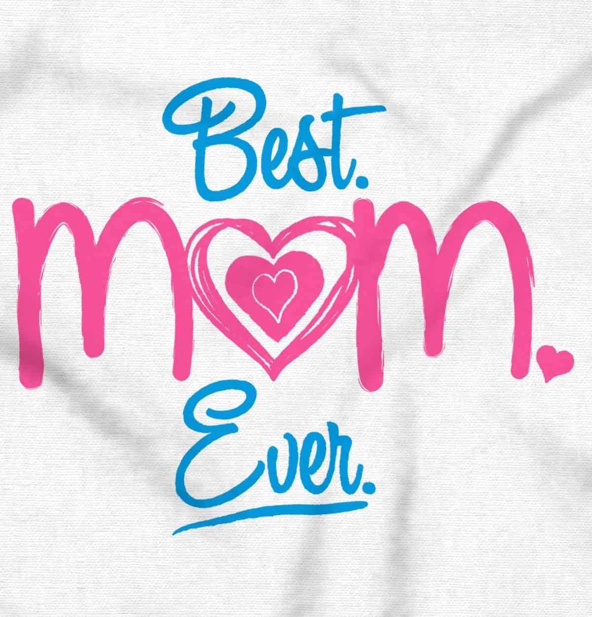 imageBrisco Brands Cute Sweet Mothers Day Best Mom Ever Zip Hoodie Sweatshirt WomenWhite