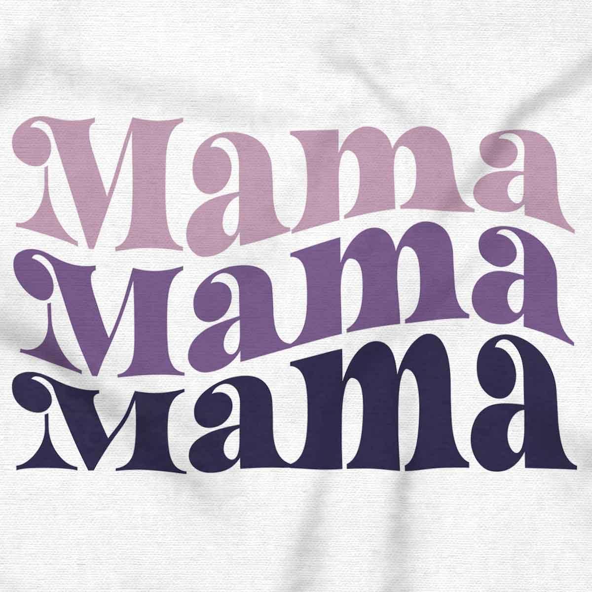 imageMothers Day Funny Mom Floral Mama Graphic Tee Shirt for WomenWhite Mama Gradient