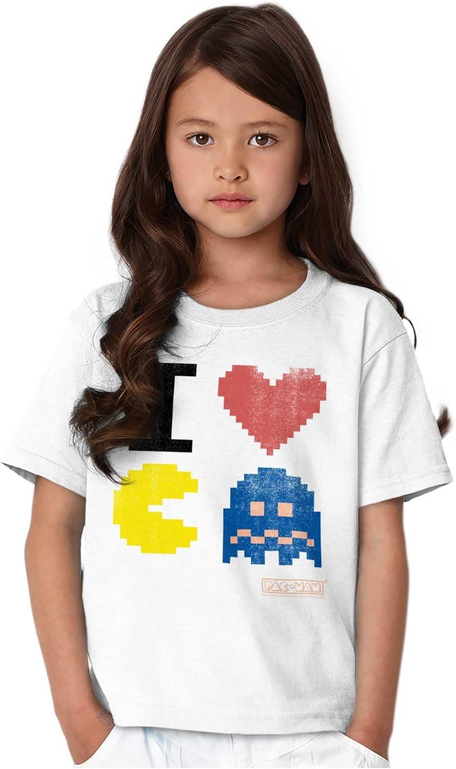 imagePixelized Retro Game I Heart Pacman Crewneck T Shirts Boy Girl