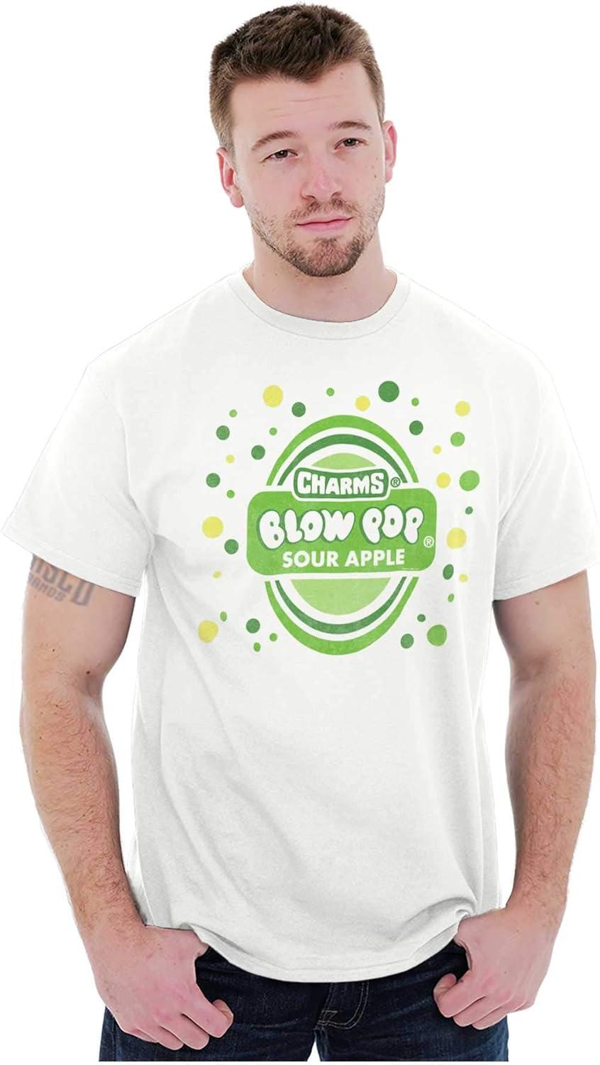 imageSour Apple Blow Pop Retro Candy Logo Graphic T Shirt Men or WomenWhite