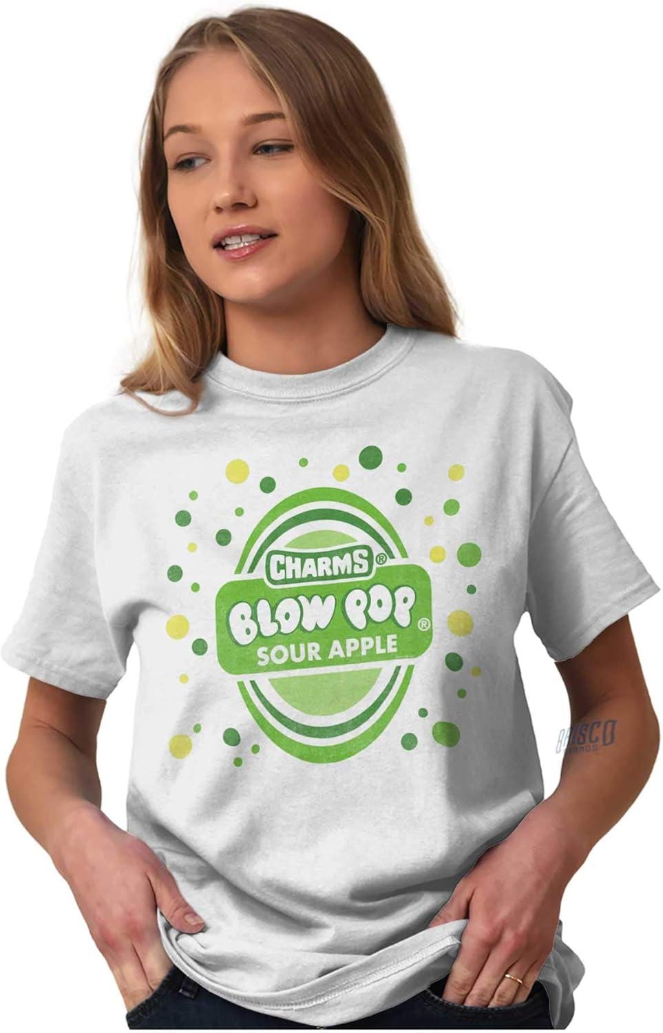 imageSour Apple Blow Pop Retro Candy Logo Graphic T Shirt Men or WomenWhite