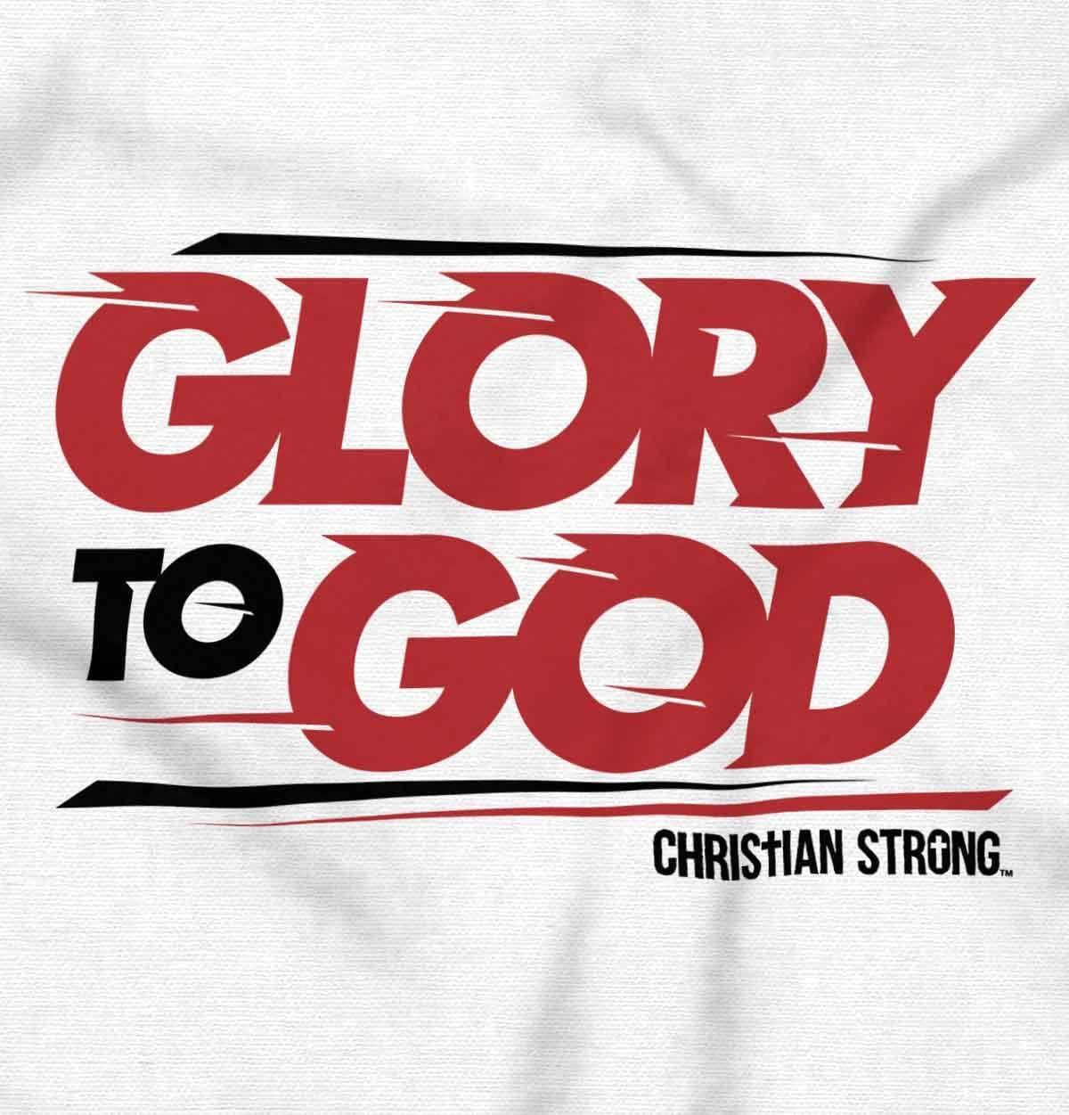 imageBrisco Brands Glory to God Jesus Christ Faithful Graphic T Shirt Men or WomenWhite
