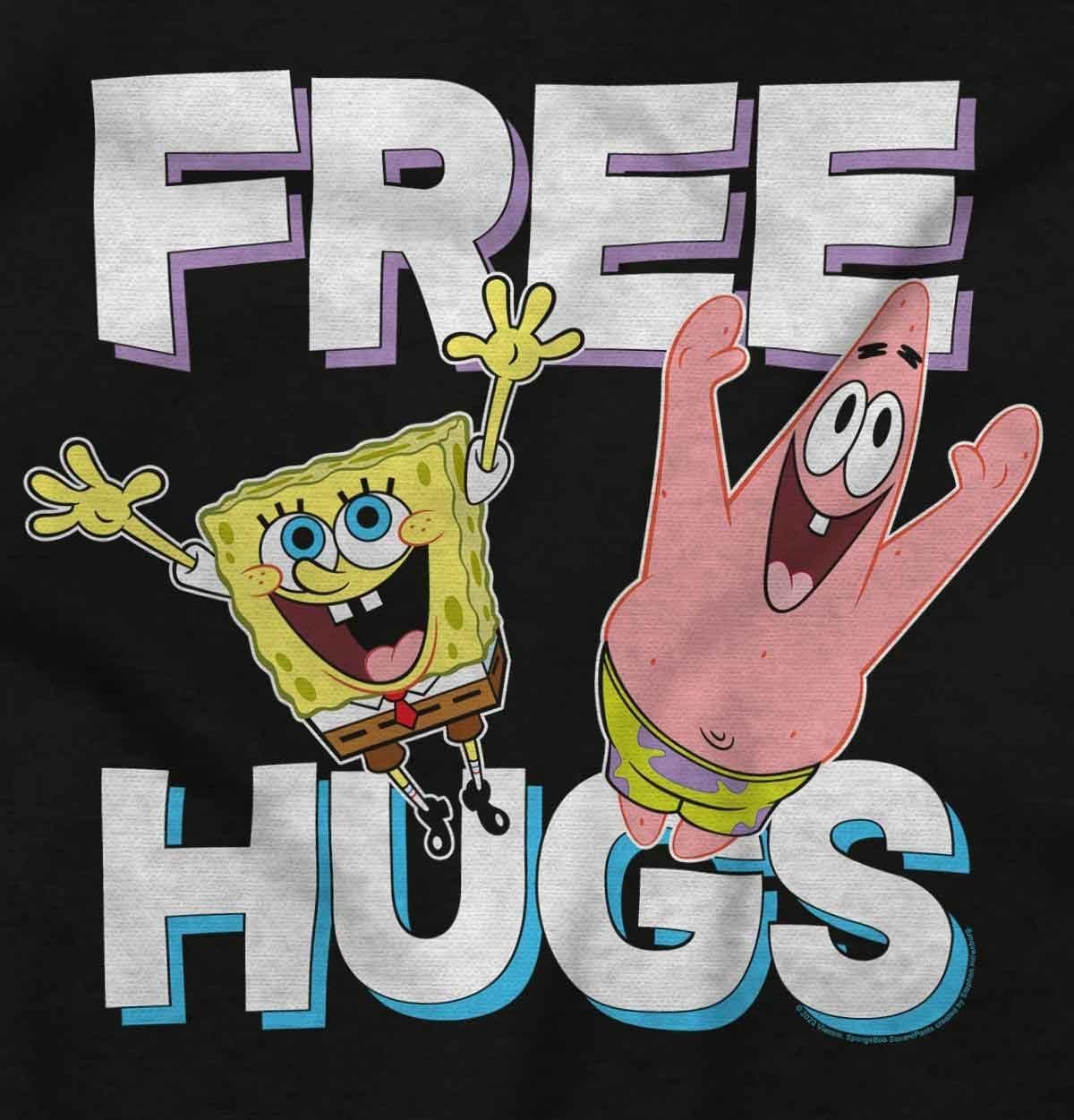 imageBrisco Brands SpongeBob and Patrick Free Hugs Baby Romper Boys or GirlsBlack