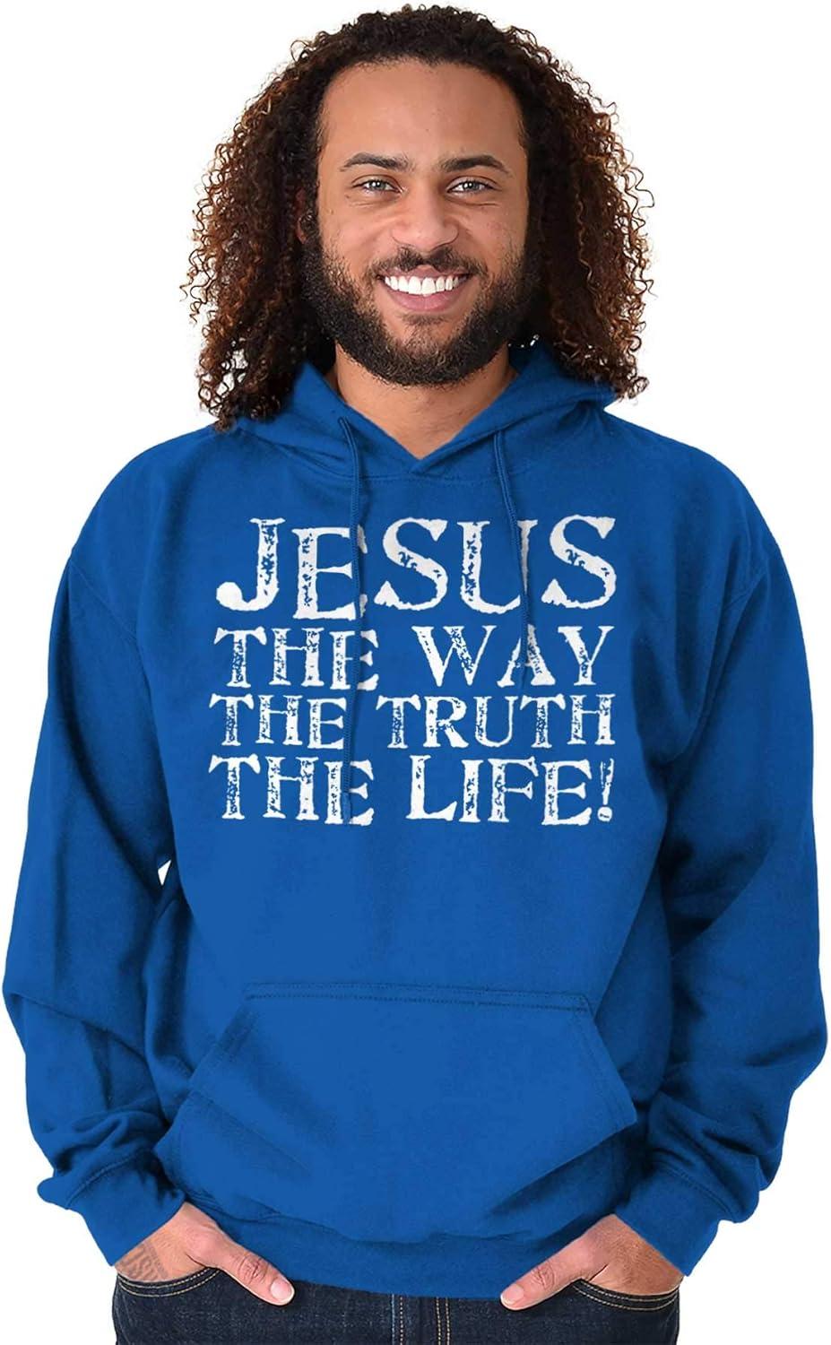 imageClassic Teaze Jesus The Way Truth Life Christian Hoodie Sweatshirt Women MenRoyal