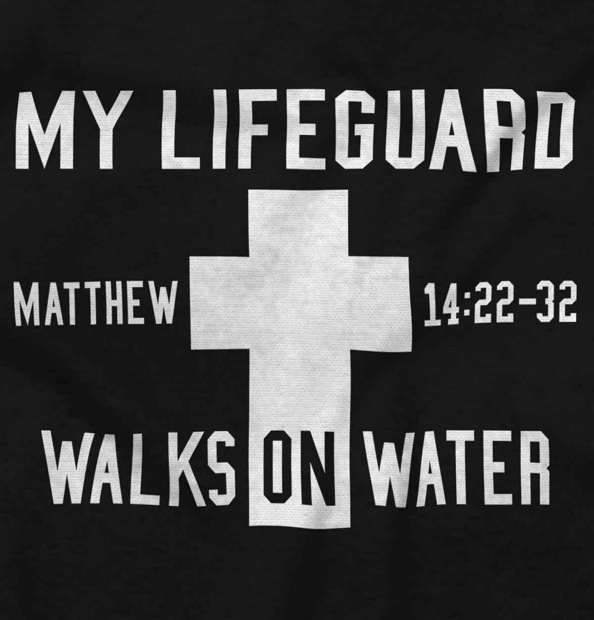 imageClassic Teaze Walks on Water Christian Biblical Hoodie Sweatshirt Women MenBlack