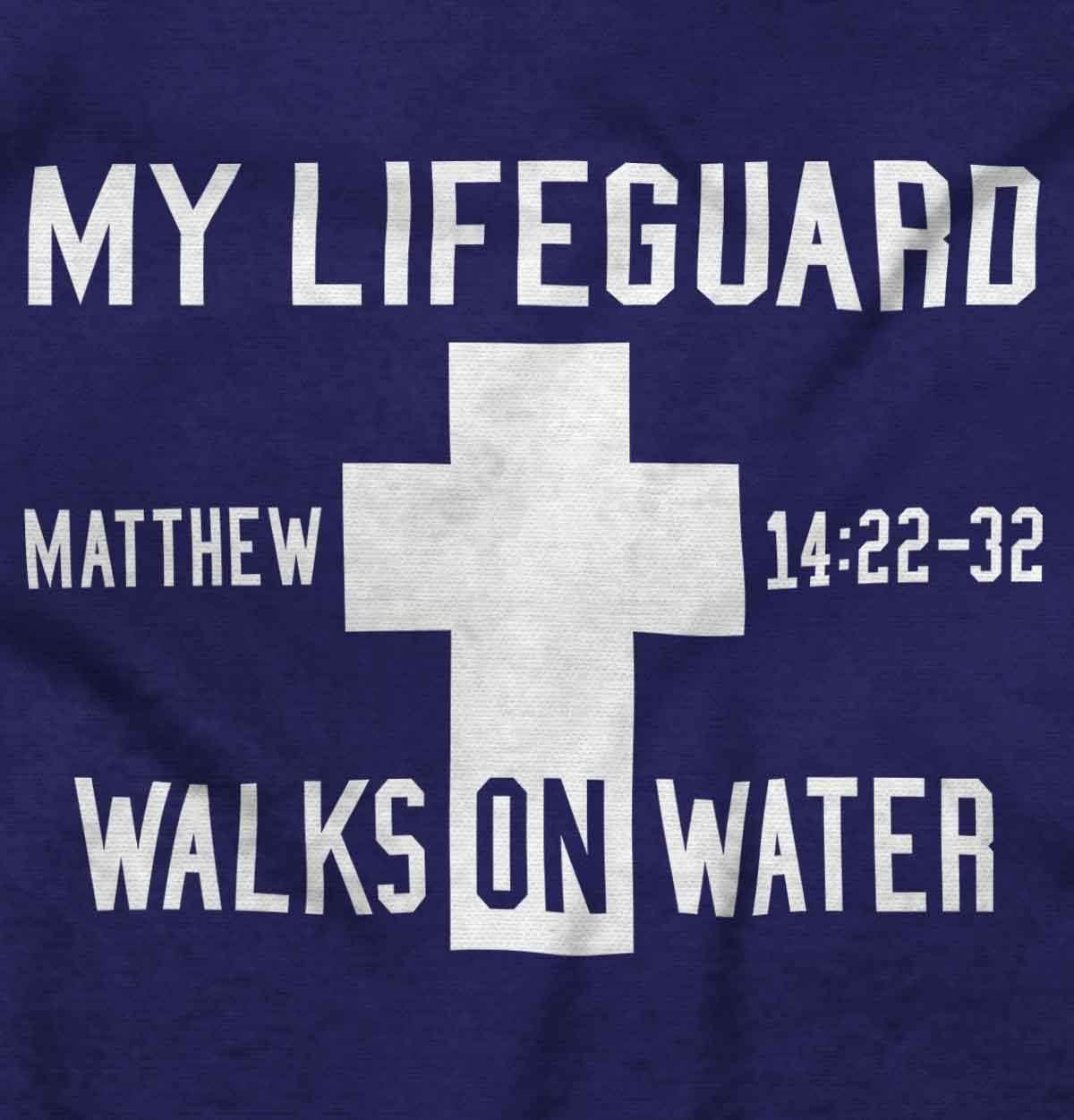 imageClassic Teaze Walks on Water Christian Biblical Hoodie Sweatshirt Women MenPurple