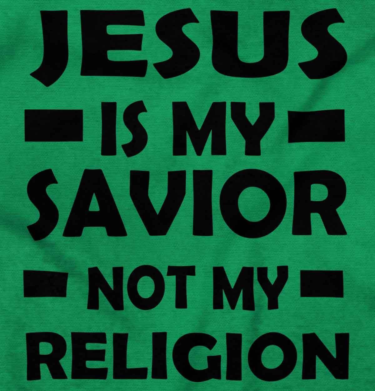 imageJesus is My Savior Not My Religion Long Sleeve Tshirt Men Women Irish Green
