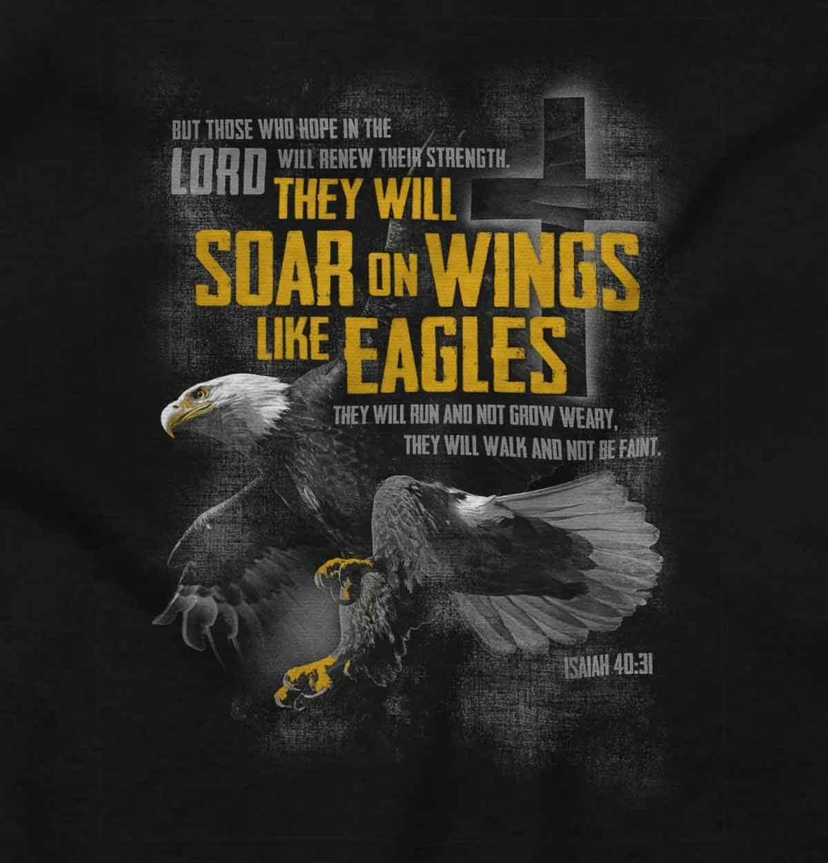 imageSoar Wings Eagles Isaiah 4031 Graphic T Shirt Men or WomenBlack