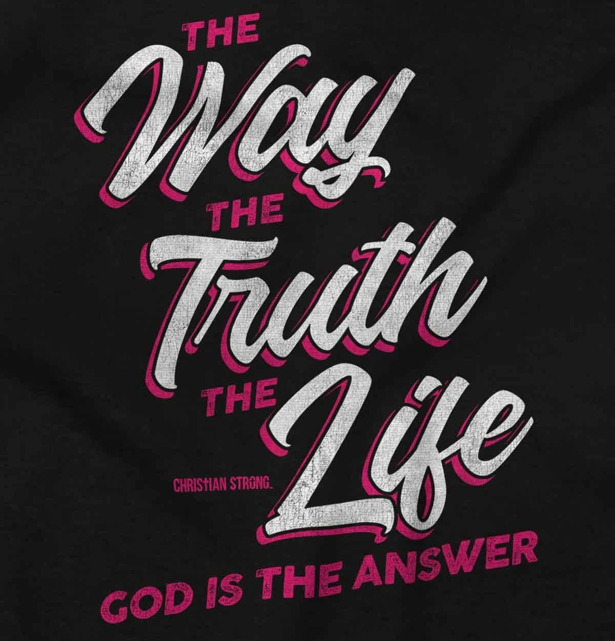 imageWay Truth and Life Christian Faith Graphic T Shirt Men or WomenBlack