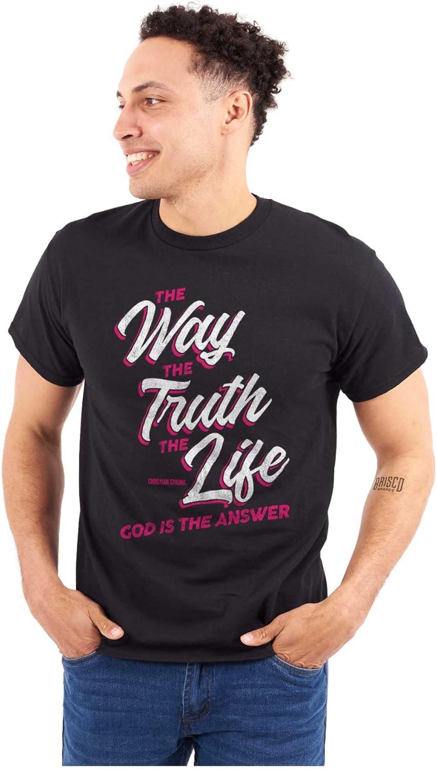 imageWay Truth and Life Christian Faith Graphic T Shirt Men or WomenBlack