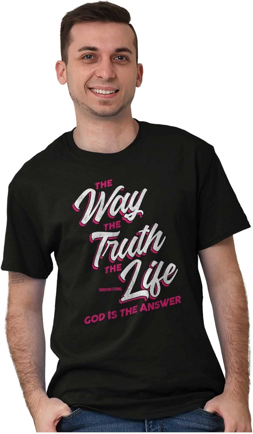 imageWay Truth and Life Christian Faith Graphic T Shirt Men or WomenBlack