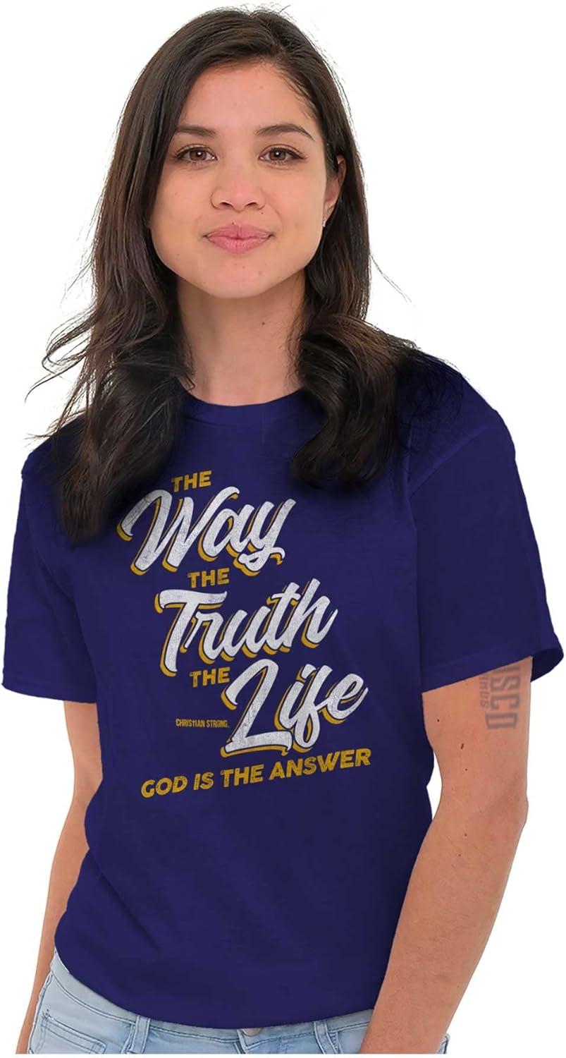 imageWay Truth and Life Christian Faith Graphic T Shirt Men or WomenPurple