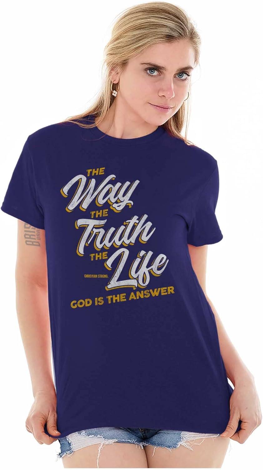 imageWay Truth and Life Christian Faith Graphic T Shirt Men or WomenPurple