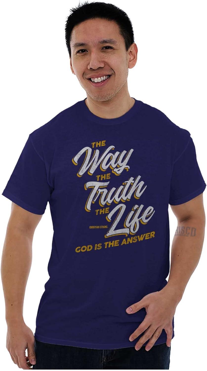 imageWay Truth and Life Christian Faith Graphic T Shirt Men or WomenPurple