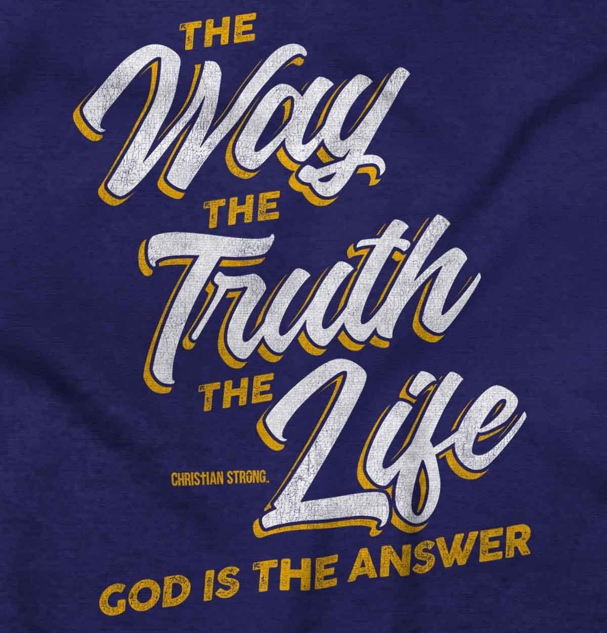 imageWay Truth and Life Christian Faith Graphic T Shirt Men or WomenPurple