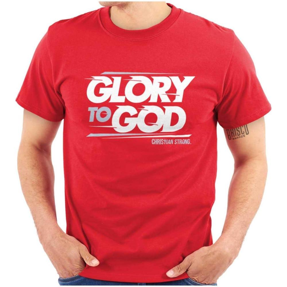 imageBrisco Brands Glory to God Jesus Christ Faithful Graphic T Shirt Men or WomenRed