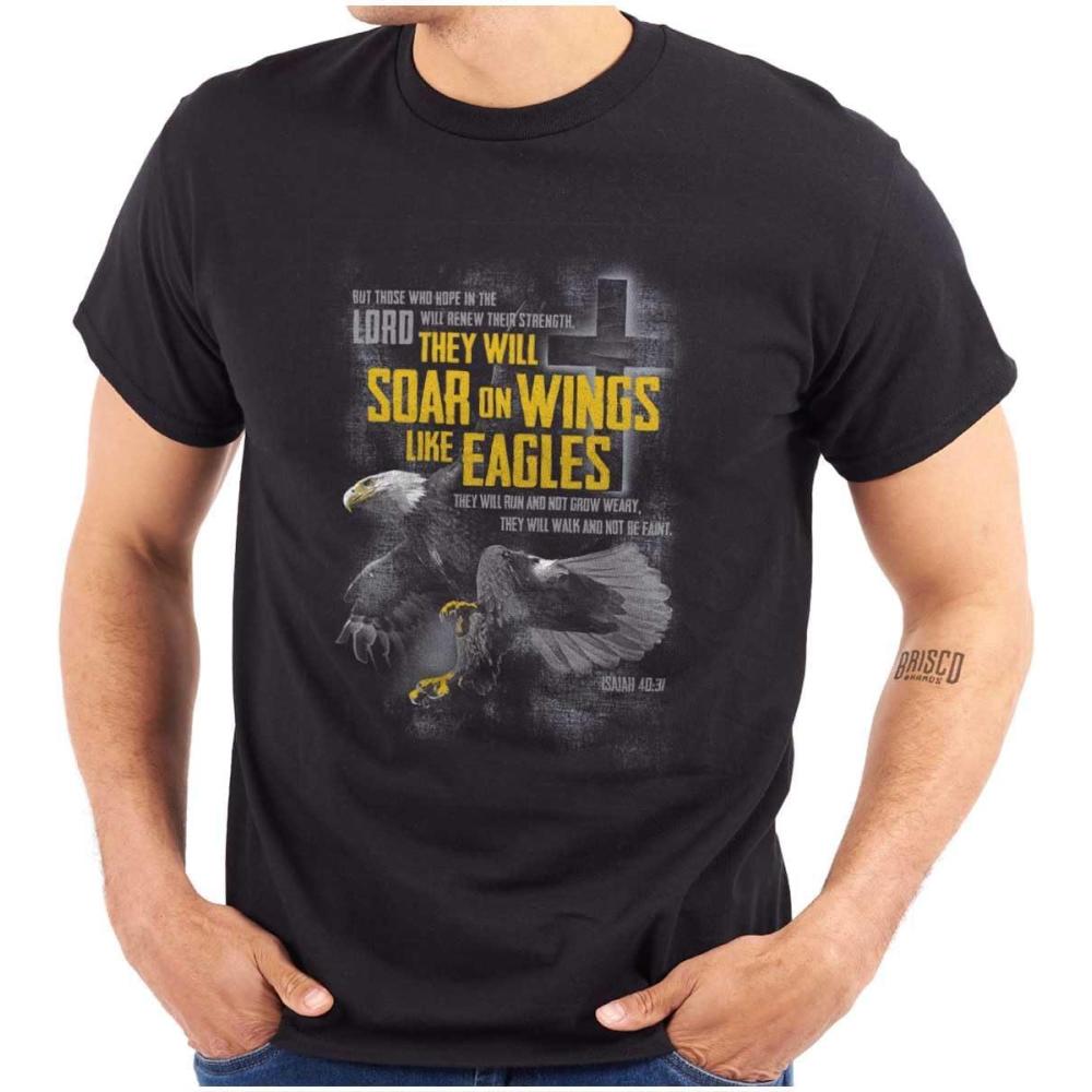 imageSoar Wings Eagles Isaiah 4031 Graphic T Shirt Men or WomenBlack