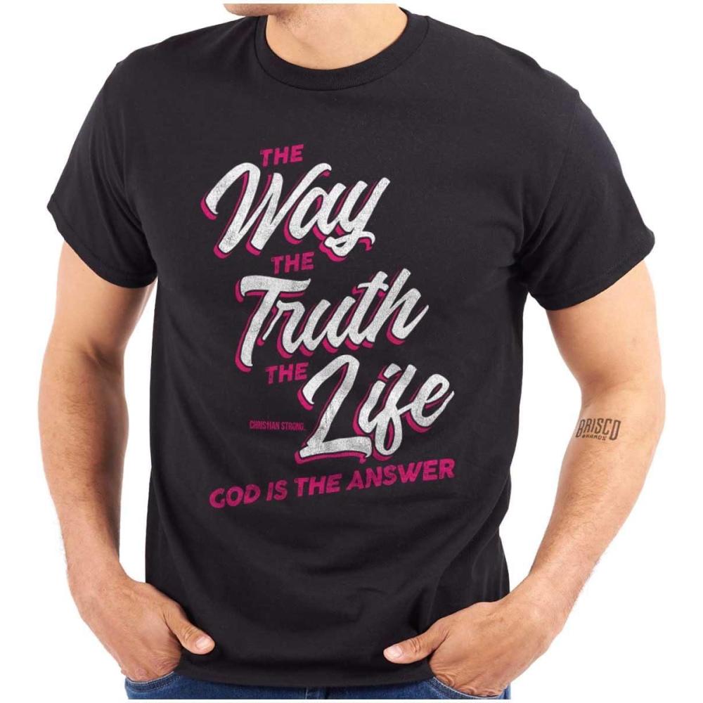 imageWay Truth and Life Christian Faith Graphic T Shirt Men or WomenBlack
