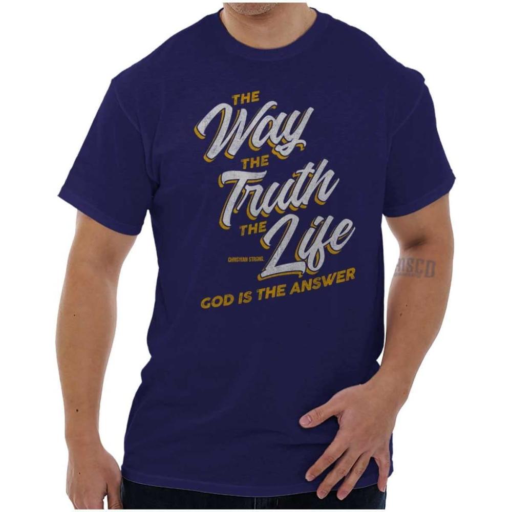 imageWay Truth and Life Christian Faith Graphic T Shirt Men or WomenPurple