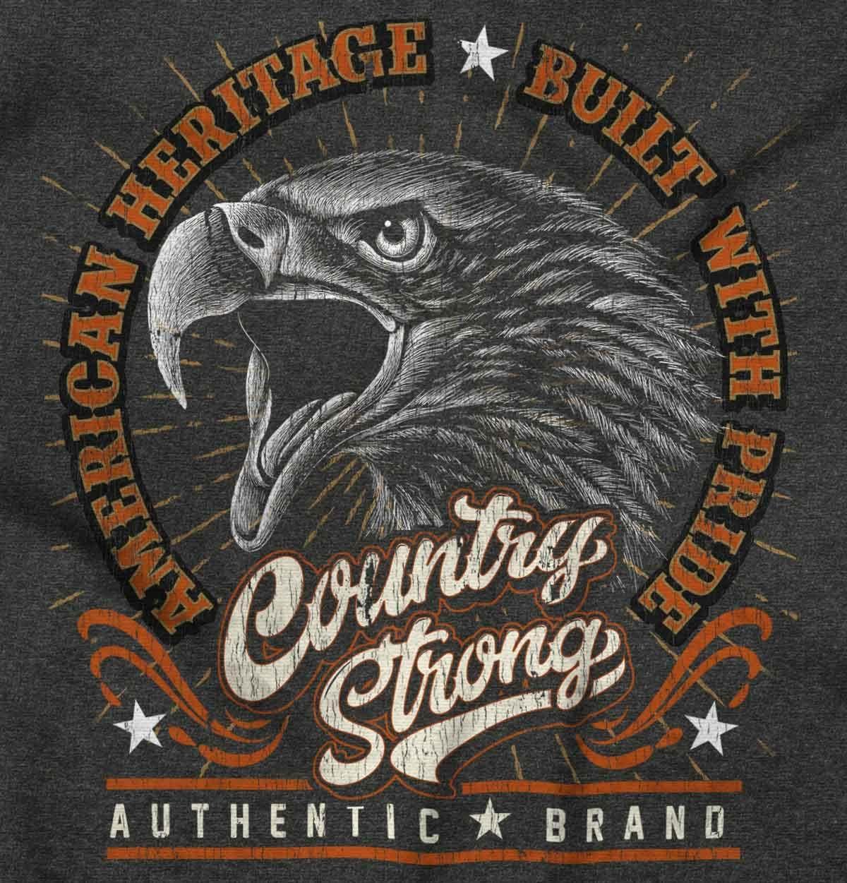 imageBrisco Brands American Heritage Built with Pride Womens Slim Fit Graphic TeeDark Heather