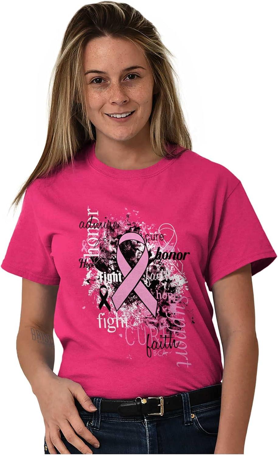 imageBreast Cancer Awareness Admire Honor Ribbon Support Gift Ideas TShirtHeliconiaLarge